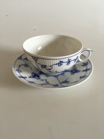 Royal Copenhagen Blue Fluted Plain Tea Cup and Saucer No 315
