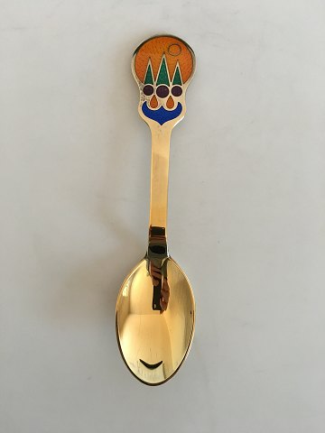 A. Michelsen Christmas Spoon 1979 Gilded Sterling Silver with Enamel