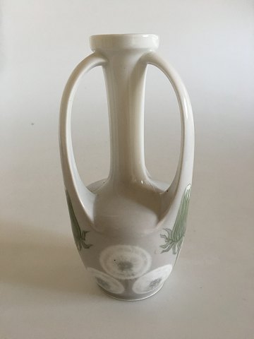 Royal Copenhagen Art Nouveau 3 handle vase with Dandelion motif No 342/60B