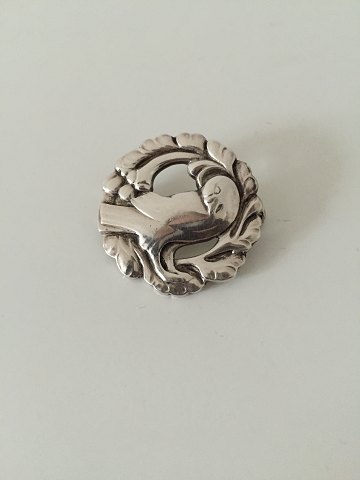 Georg Jensen Silver Brooch No 134 with Bird