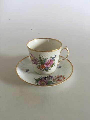 Royal Copenhagen Saxon Flower Cup and saucer No 4/1546