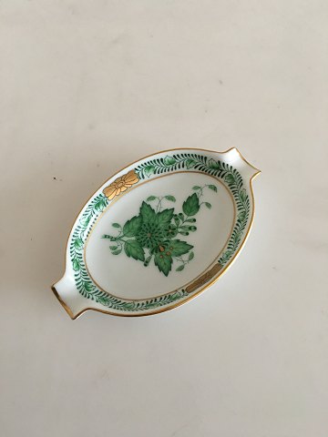 Herend Ungarsk Chinese Bouquet Green Spoon holder dish