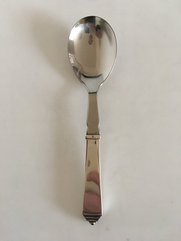 Georg Jensen Pyramid Serving Spoon In Sterling Silver and Stainless Steel