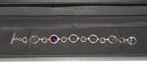 Georg Jensen Sphere bracelet with amethyst # 474