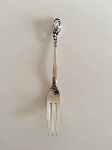 Georg Jensen Sterling Silver Blossom Large Meat Fork from 1930 with three tins