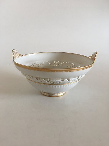 Royal Copenhagen Art Nouveau Bowl with piercing flowers No 1512