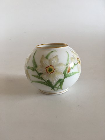 Royal Copenhagen Art Nouveau Overglaze vase with spring flowers