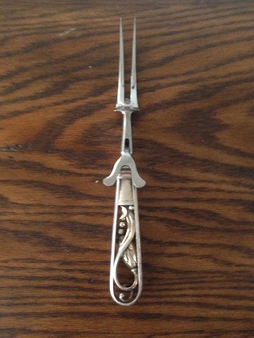 Georg Jensen Blossom Sterling Silver Meat Cutting Fork