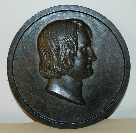 Plate of iron with the motive of Bertel Thorvaldsen