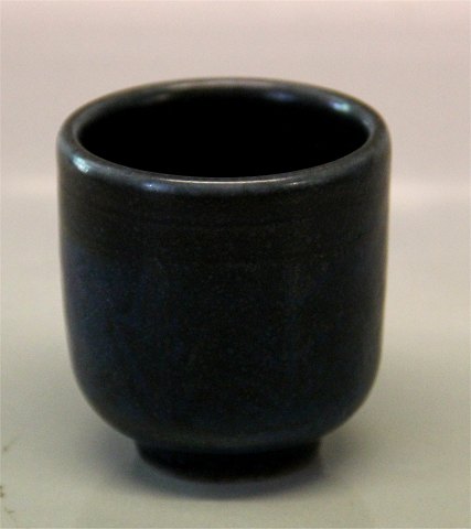 Dansk Stentøj B&G 139 Blåglaseret vase 6 cm Cathinga Olsen