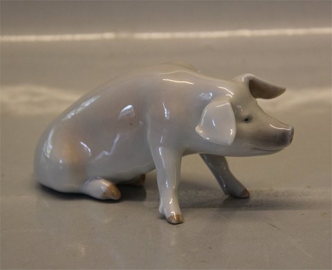 Royal Copenhagen figurine 1400 RC Pig 7 x 14 cm Erik Nielsen 1912