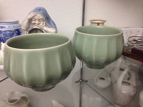 Pair of Royal Copenhagen Eva Stær-Nielsen Vases No 22332