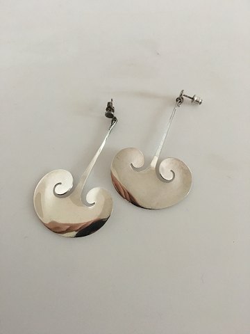 Georg Jensen Sterling Silver Earrings designed by Torun No 372A