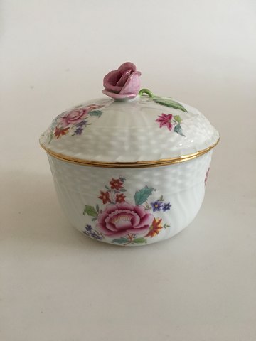 Herend Hungary Sugar Bowl, Handpainted with Flowers