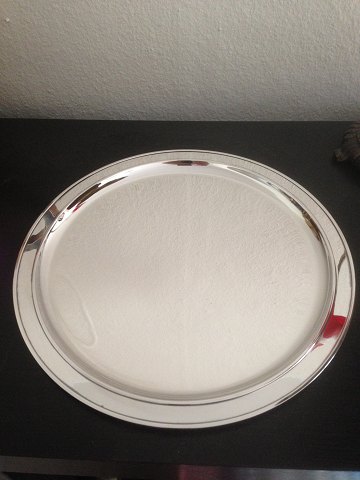 Georg Jensen Sterling Silver Round Tray by Sigvard Bernadotte No 849A