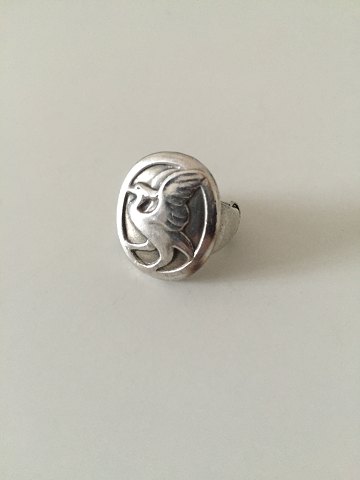 Georg Jensen Crane Sterling Silver Ring No 75