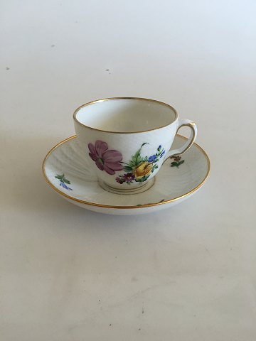 Royal Copenhagen Light Saxon Flower Mocca Cup and Saucer No 1549