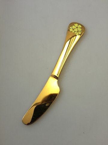 Georg Jensen Annual Knife 1985 in Gilded Sterling Silver with enamel