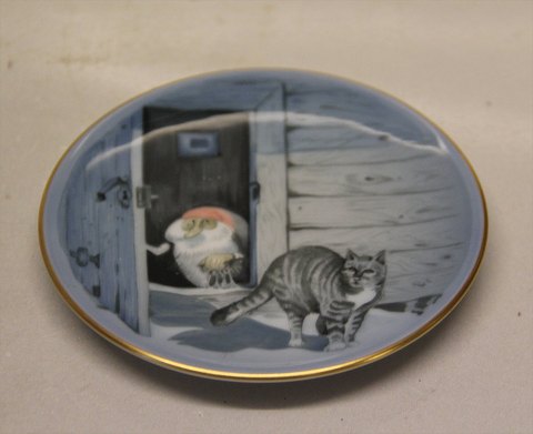 709 Royal Copenhagen tray - plate 10.3 cm Wiberg  (1506709) Pixie and cat-  
"Tomten" Wiberg B&G Christmas Pattern