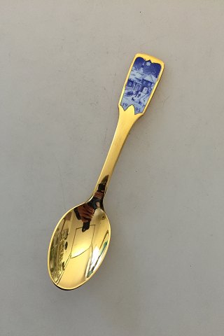 Royal Copenhagen 1995 Annual Gilded Spoon with Enamel