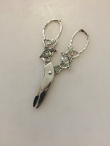 Art Nouveau Silver Scissor with flower motif of puppies