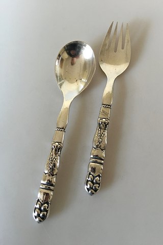 Georg Jensen Sterling Sølv Ornamental Salatbestik No 54