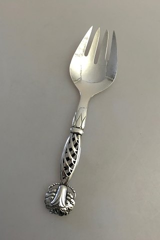 Georg Jensen Silver Ornamental Serving Fork No 83