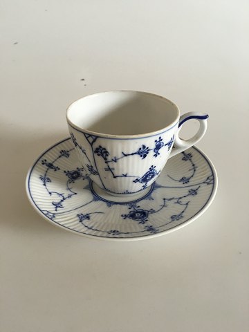 Royal Copenhagen Blue Fluted Plain Tea Cup and Saucer No. 79