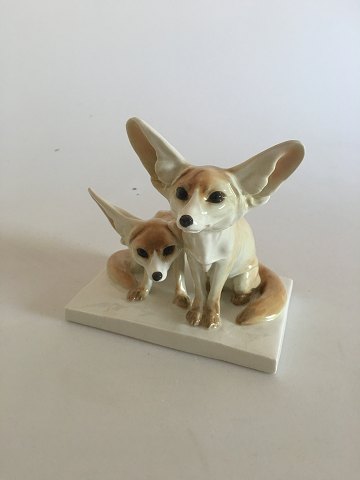 Meissen Art Nouveau Figurine of Two Prairie Foxes