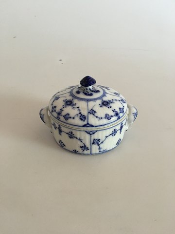Royal Copenhagen Blue Fluted Plain Butter Jar with Lid No 398