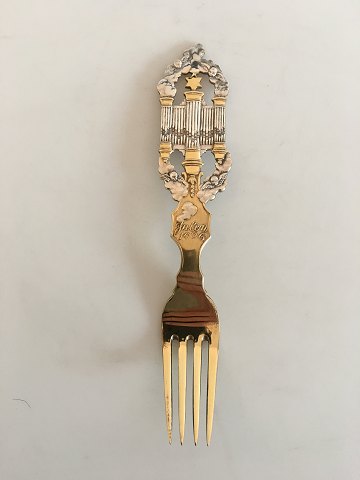 A. Michelsen Christmas Fork 1926 Gilded Sterling Silver