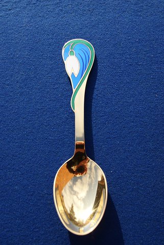 Michelsen Christmas spoon 2002 of gilt sterling silver