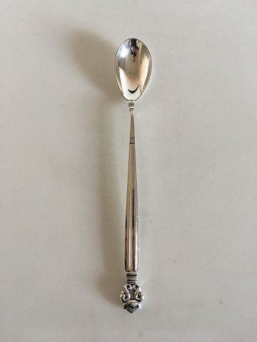 Georg Jensen Sterling Silver Acorn Long Cocktail Spoon No 037