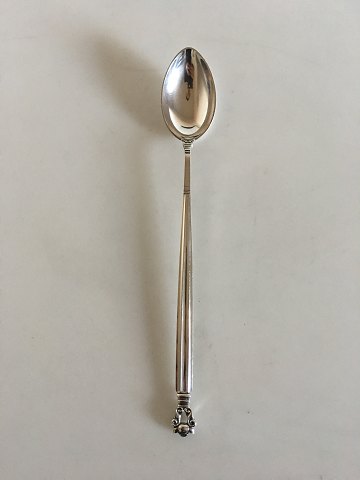 Georg Jensen Sterling Silver Iced Tea Spoon / Latte Spoon Acorn No 078