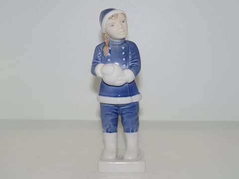 Sjælden Royal Copenhagen figur
Pige med snebold