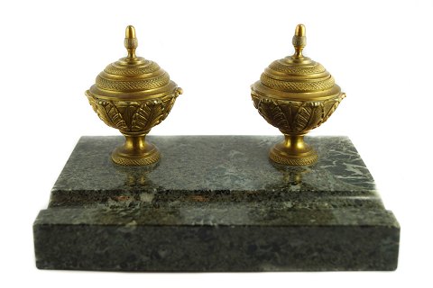 A French writing set of marble and gilt bronze, around 1900