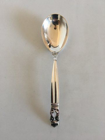 Georg Jensen Sterling Silver Acorn Curved Jam Spoon No 165