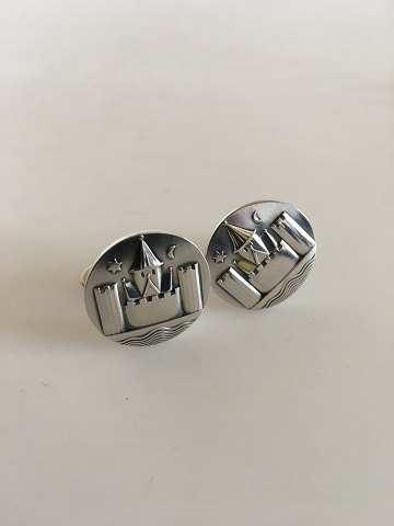 Georg Jensen Sterling Silver Cufflinks No 68 with City of Copenhagen Logo