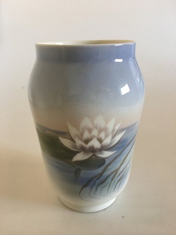 Royal Copenhagen Vase No 2669/108 with Water Lily Motif