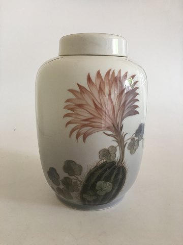 Royal Copenhagen Lidded Vase / Urn No 2686/888 with Cactus Motif