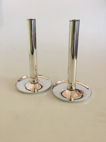 Georg Jensen Sterling Silver Candlesticks No 1138 by Soren Georg Jensen