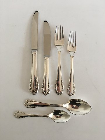 Lily of the Valley Georg Jensen Sterling Silver Flatware Set for 12 People. 72 
Pieces