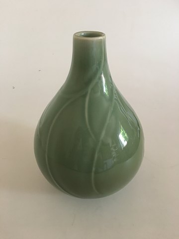 Axel Salto for Royal Copenhagen Stoneware Vase in Green Celadon Glaze