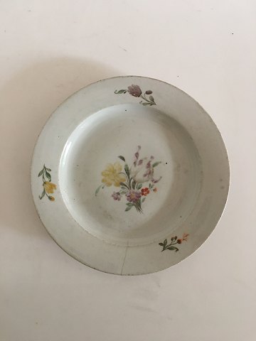 Antique Royal Copenhagen Plate with Flower Decoration from1790-1810