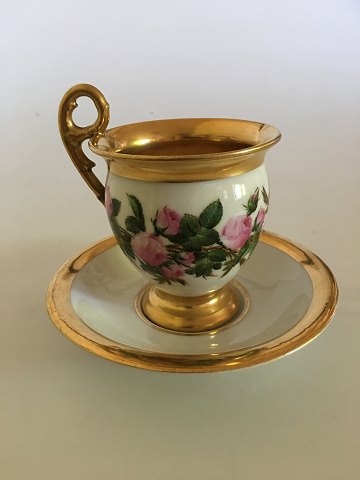 Royal Copenhagen Empire Cup with Flowers from 1820-1850 by Klein