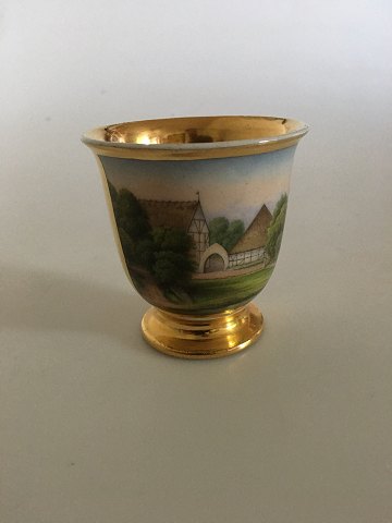 Royal Copenhagen Empire Cup with motif of Estate from 1820-1850