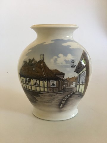 Royal Copenhagen Vase No. 4588 with Village Motif