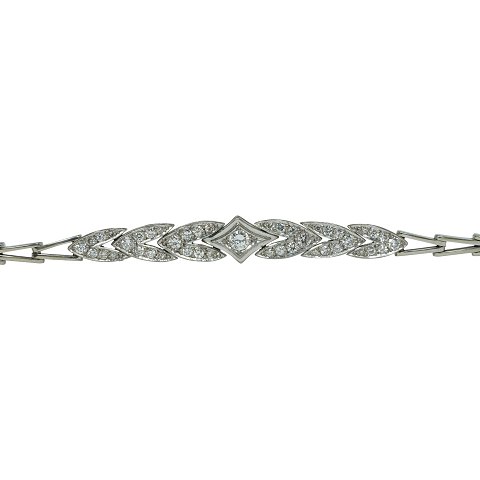 A diamond bracelet mounted in 18k white gold