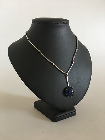 Niels Erik From Sterling Silver Necklace with Blue Stone.