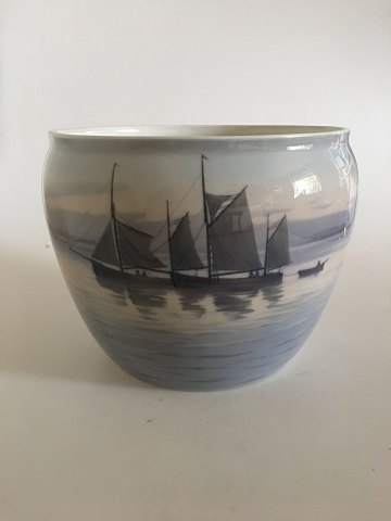 Bing & Grøndahl Art Nouveau Vase med skibsmotiv No 7090/214